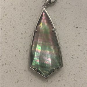 Kendra Scott silver neclace and earrings